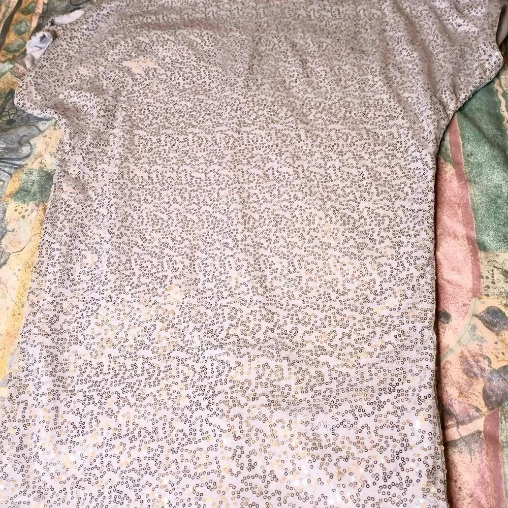 Sequin Hearts M Sleeveless Lined Cold Shoulder Women's Dress Top